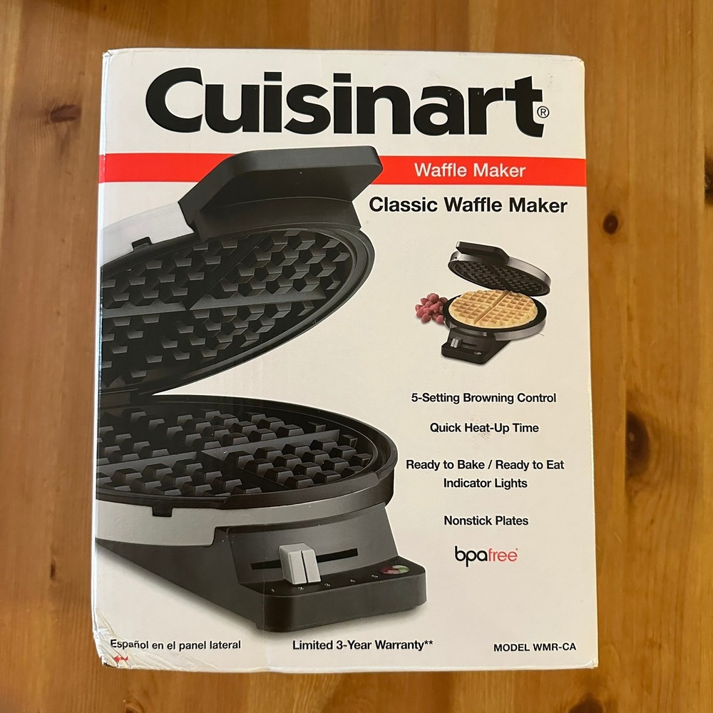 NEW Cuisinart WMR-CA Classic Waffle Maker Brushed Stainless Steel Silver Black